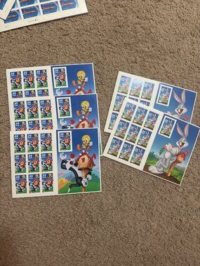 50 NEW Warner brothers stamps - 1997 & 1998